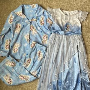 Disney Elsa nightgown & pajama set size 4